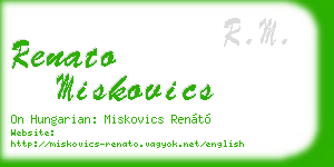 renato miskovics business card